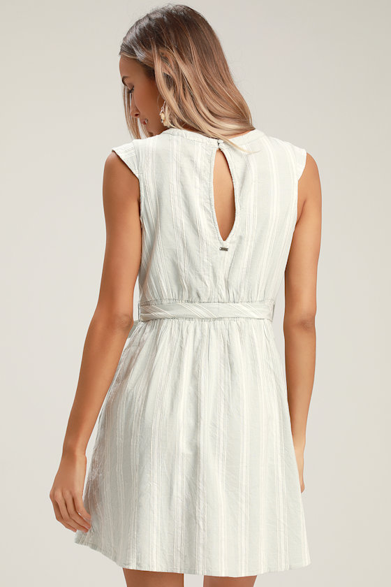 Jamyson Grey Striped Sleeveless Dress 2