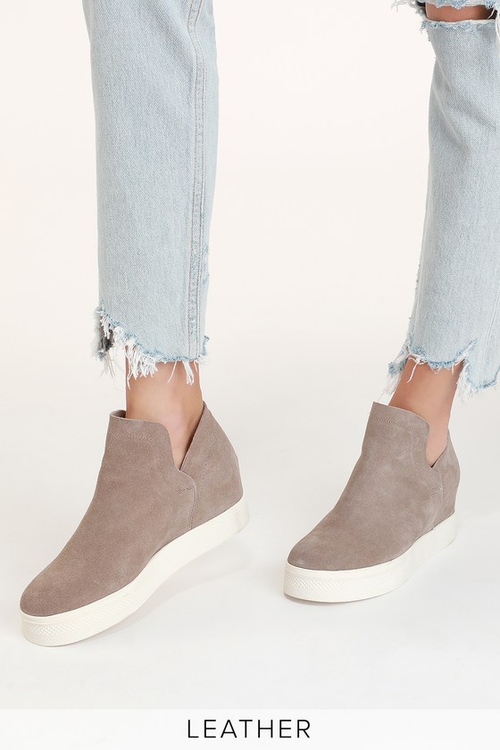 steve madden suede wedge sneakers