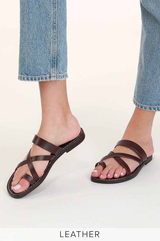 Seychelles So Precious - Brown Flat Sandals - Leather Sandals