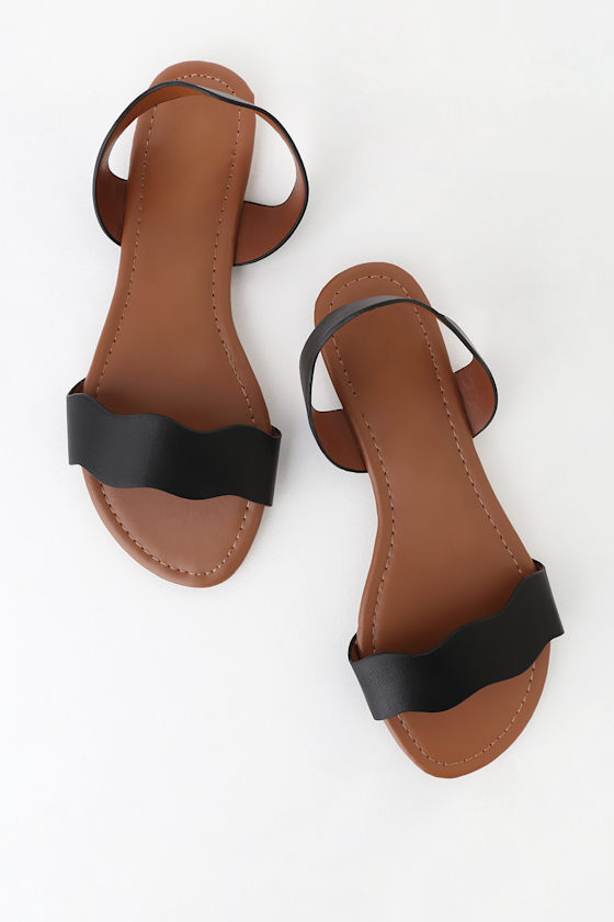 black slingback sandals