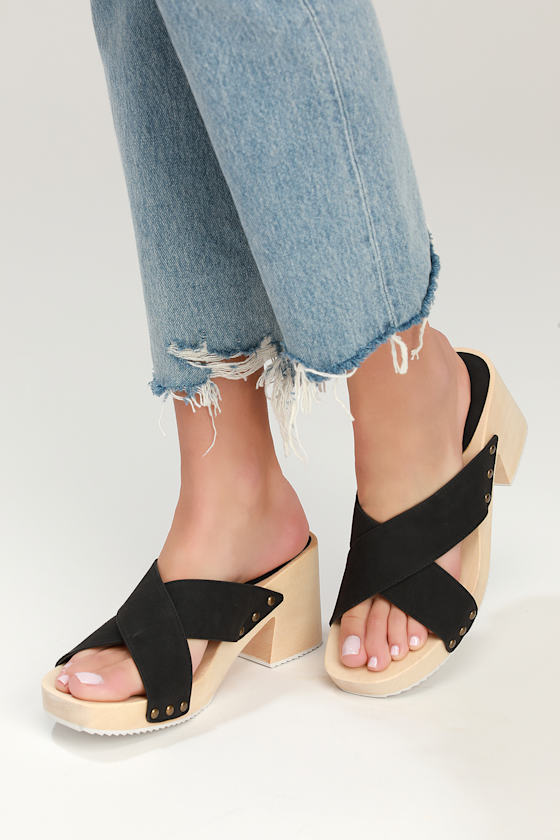 clog sandals heels open toe