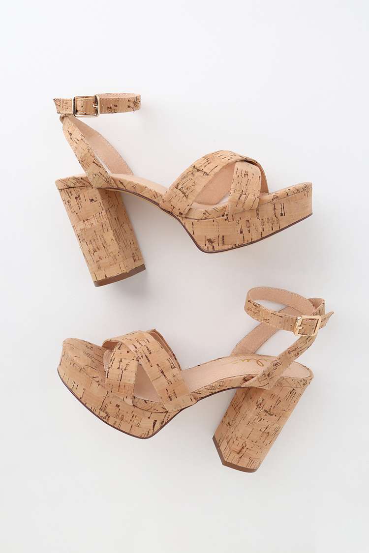 platform sandals cork