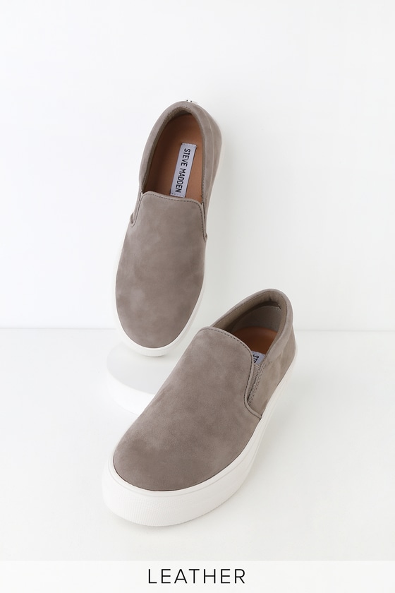 steve madden slip on grey