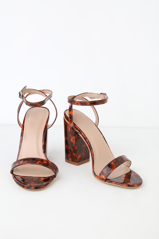 faux leather the insider ankle in tortoise shell mother