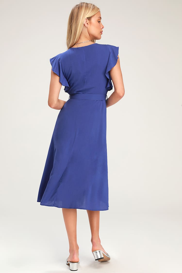 Chic Royal Blue Dress - Blue Midi Dress - Button-Front Midi Dress - Lulus Chic Royal Blue Dress - Blue Midi Dress - Button-Front Midi Dress - Lulus