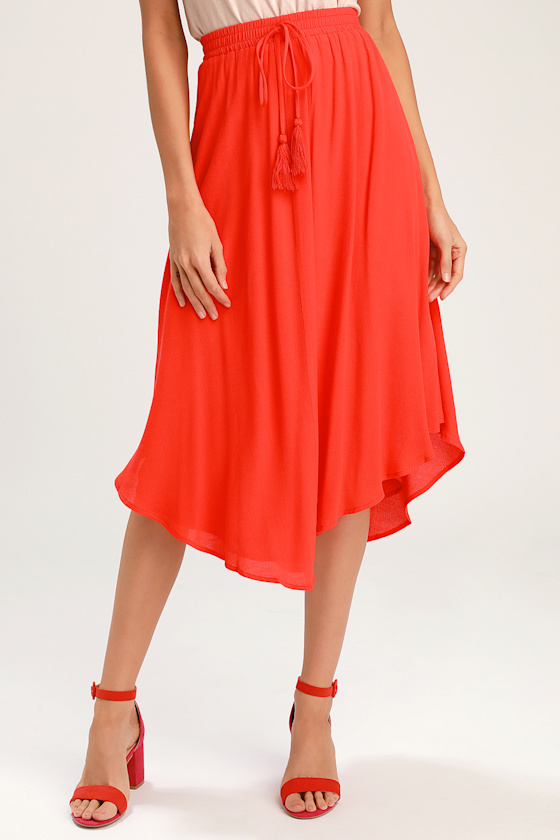 Regatta Red Tassel Midi Skirt 2