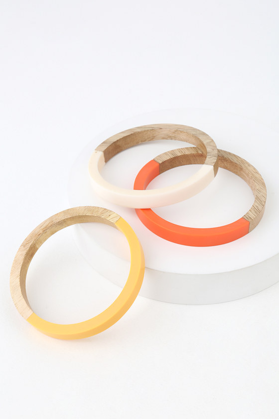 Calisso Wood and Multi Bracelet Set 2