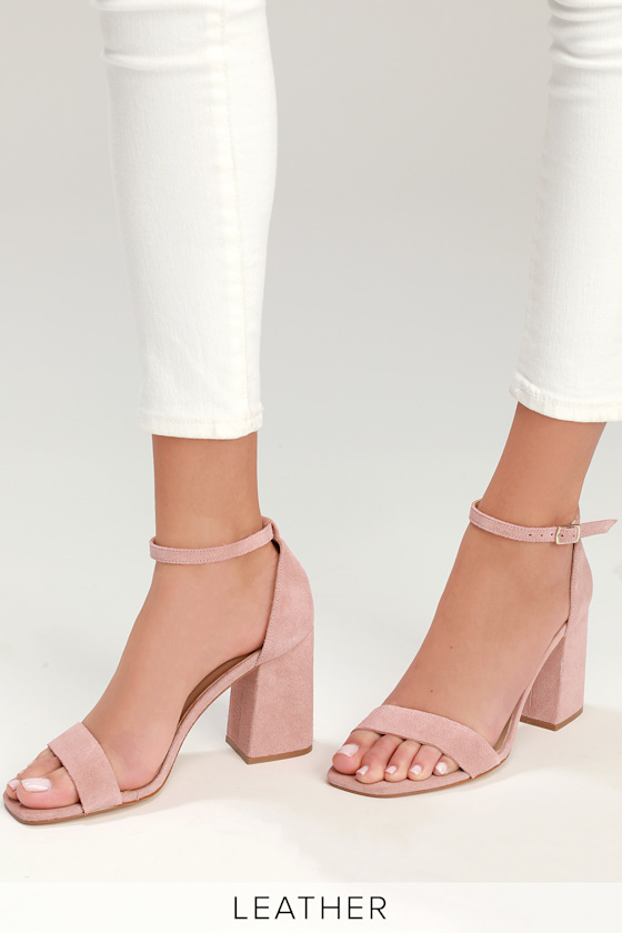 suede blush heels