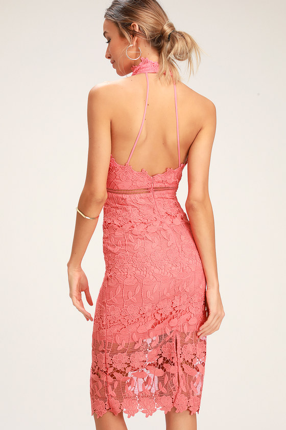 noni lace halter dress