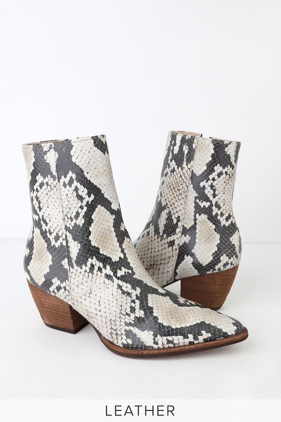 real leather snakeskin boots