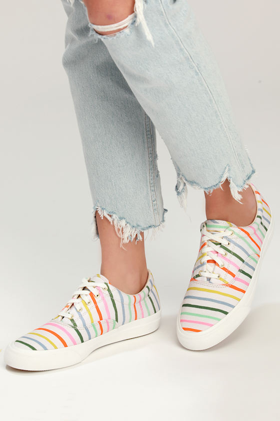 Anchor Happy Stripe Cream Multi Sneakers 1