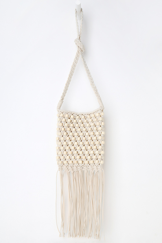 Margaret Lynn Ivory Beaded Net Bag 1