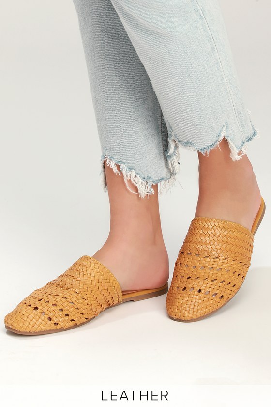 mustard mules flat