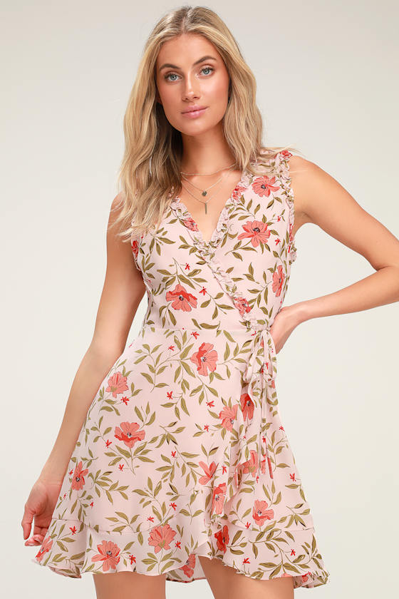 lulus pink floral dress