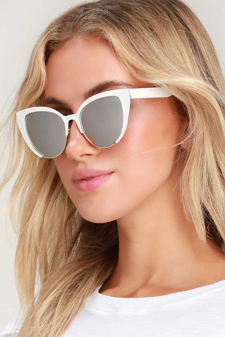 cute white sunglasses