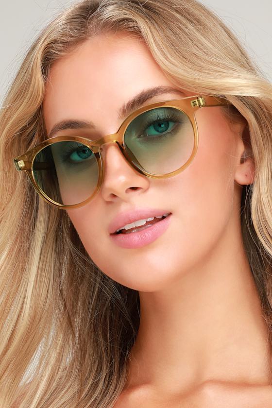 Cute Green Sunglasses Round Sunglasses Green Round Sunnies Lulus