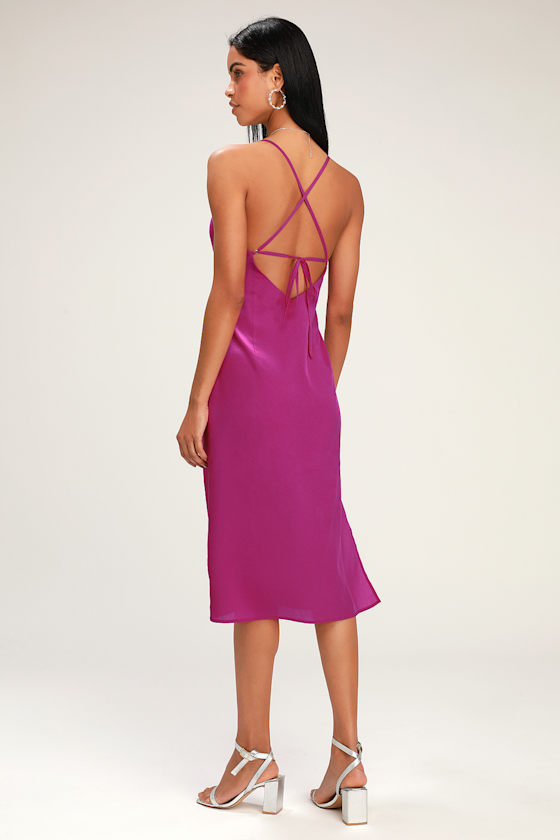 Cute Purple Dress Purple Midi Dress Purple Empire Waist Dress Lulus