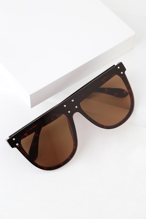 Kimmie Tortoise Flat Top Sunglasses 1