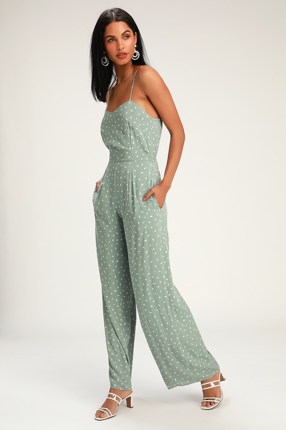 sage green jumpsuit