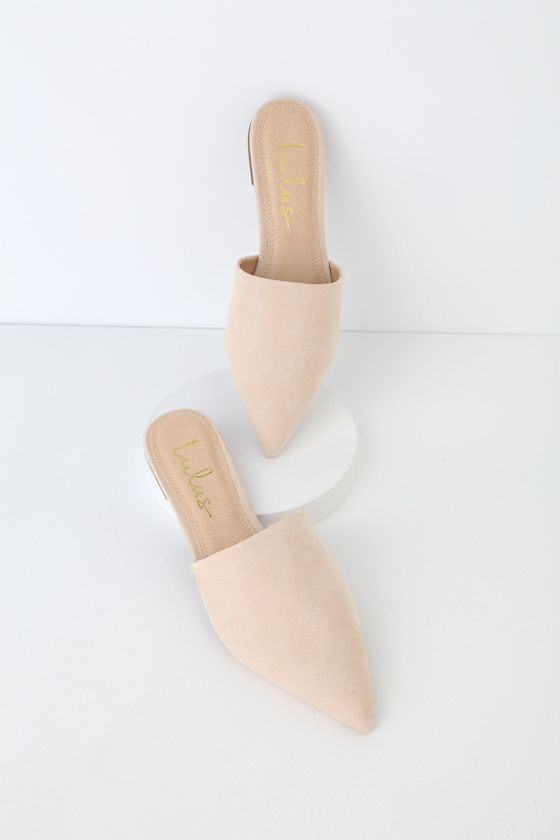 womens pointed toe slides
