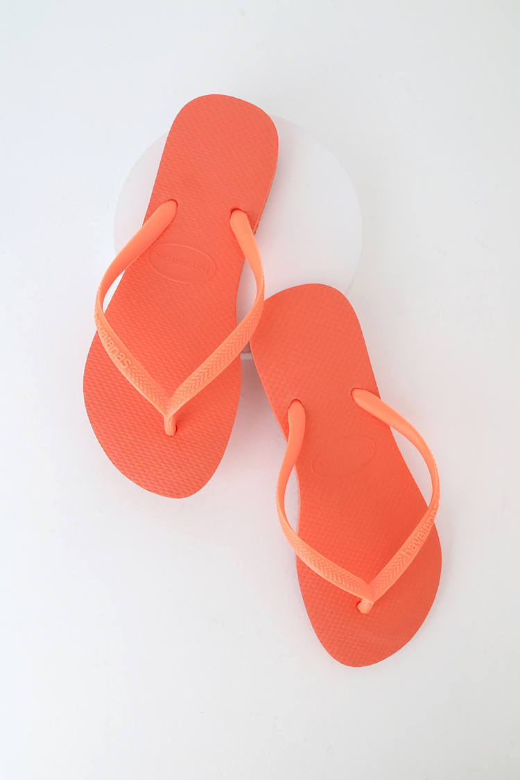 Havaianas Bright Orange Flip-Flops Havaianas Slim Sandal Peach – The Wander Shop main image 2