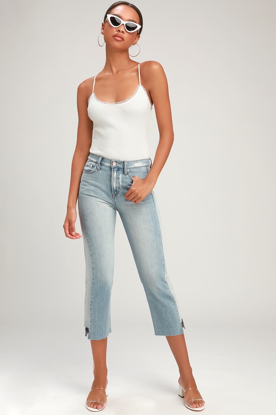 Jordache Heather Light Wash Jeans - Cropped Pants - Enzyme
