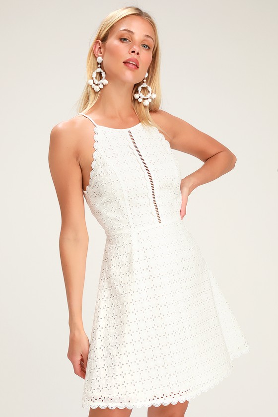 lulus white eyelet dress
