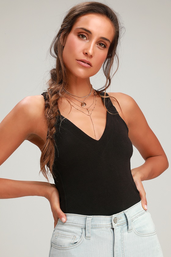 Cute Black Crop Top - Black Halter Top - Textured Crop Top - Lulus