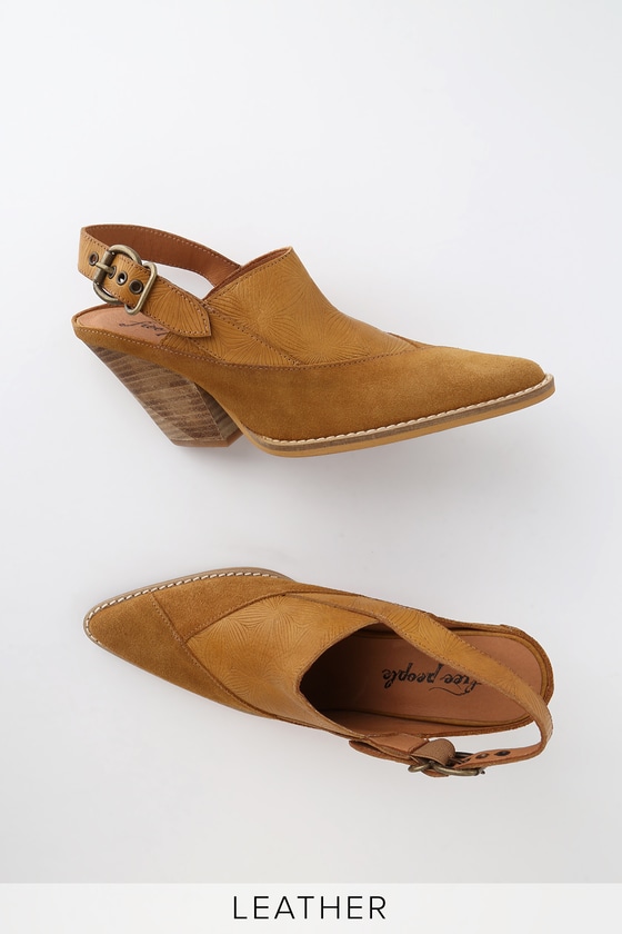 Silverton Taupe Suede Leather Slingback Mules