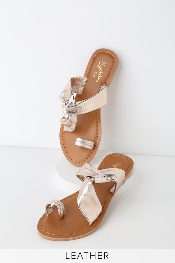 seychelles gold sandals