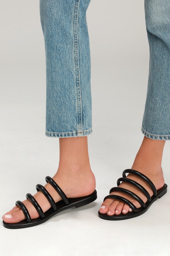 black going out sandals