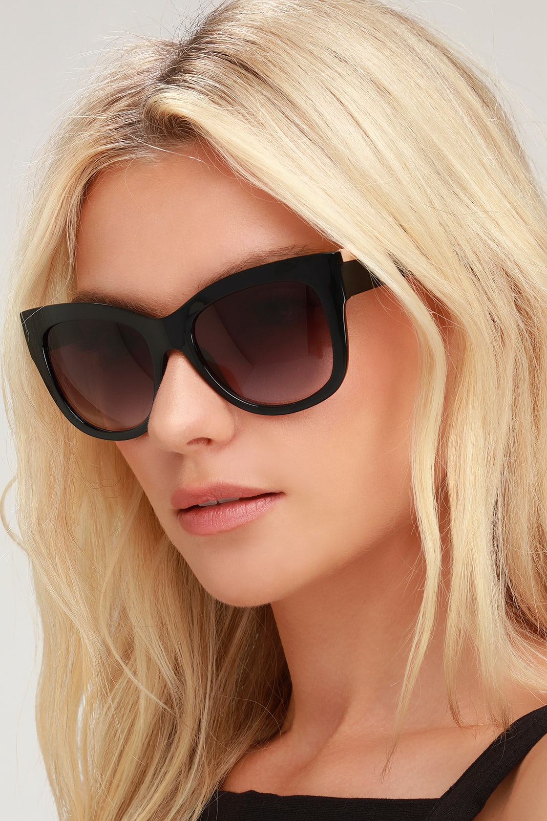 Catrina Black Oversized Sunglasses
