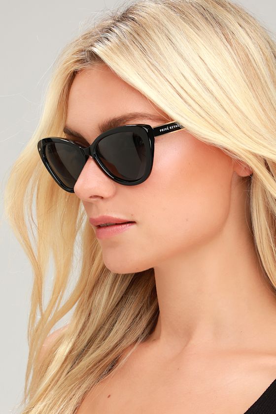 Hepburn Black and Gold Sunglasses 3