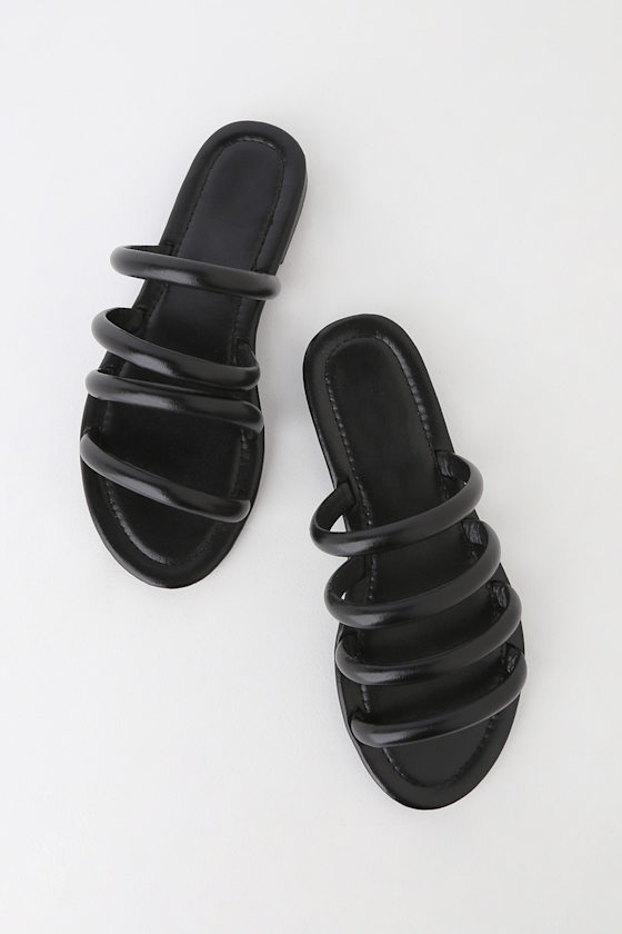 thick black sandals