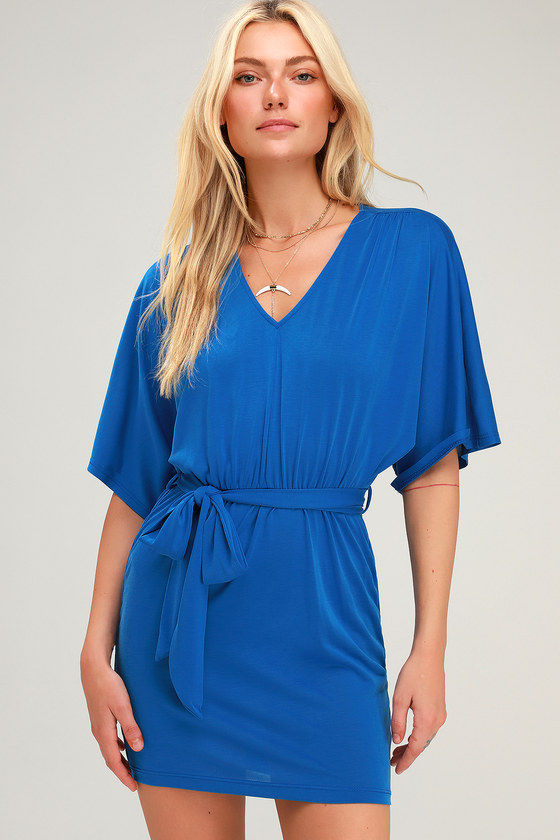kimono sleeve short dress