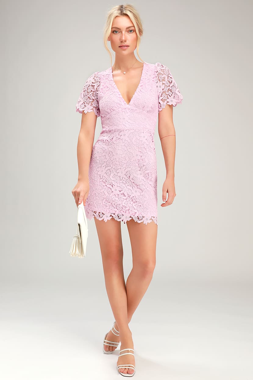 chinese dress ladies Short Ruffled A-Line Homecoming Dress with Sequins Dusty Rose / Small main image 0