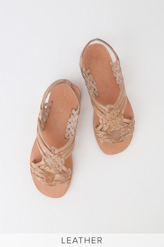 San Juan Taupe Leather Huarache Sandal 3