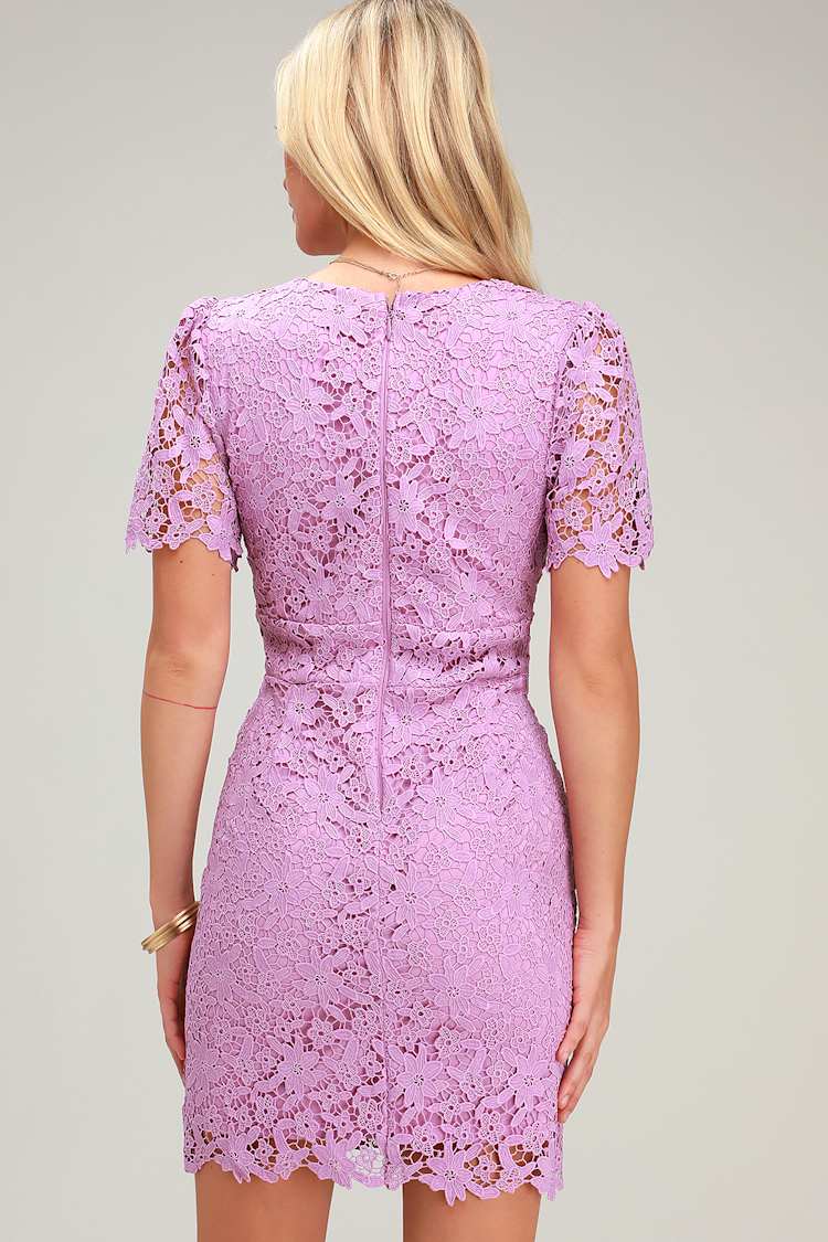 lulus lavender lace dress Cute Lavender Dress - Lace Dress - Halter Dress