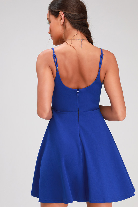 Cute Royal Blue Dress - Royal Blue Skater Dress - Party Dress