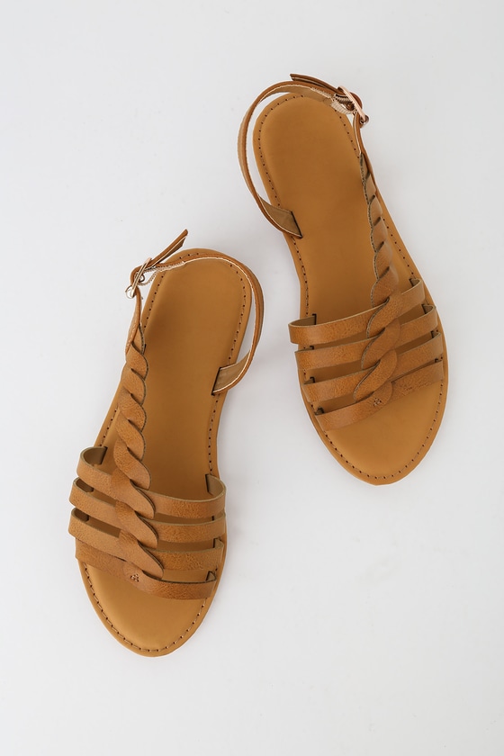 Taleah Tan Slingback Flat Sandals