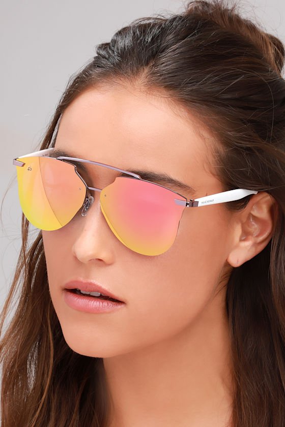 The Benz Pink Mirrored Aviator Sunglasses 3