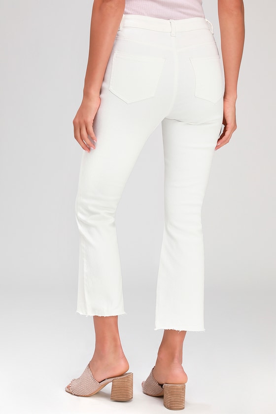 off white flare jeans