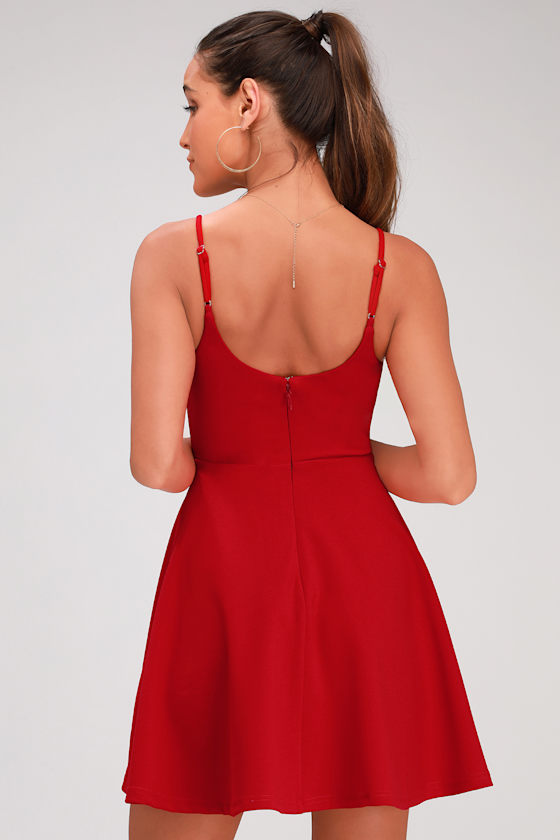 Do You Wanna Dance? Red Skater Dress 4