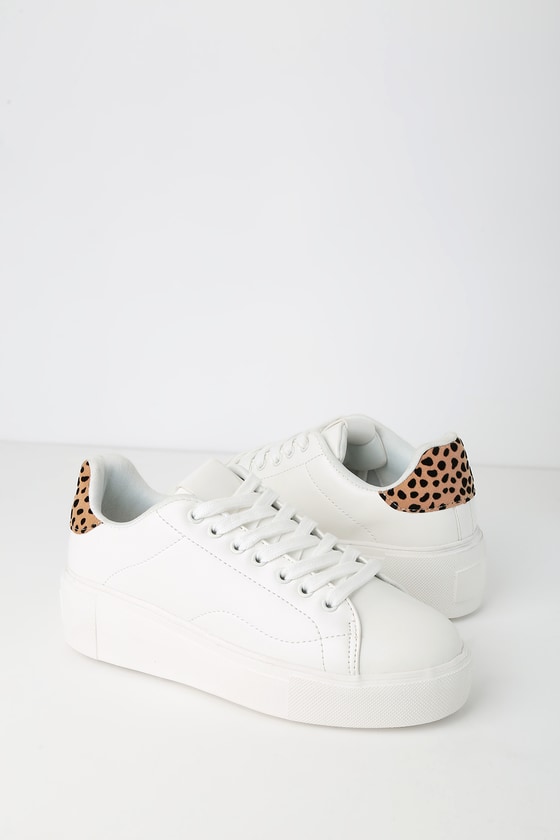 trendy white sneakers