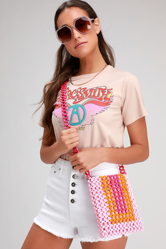beaded mini bag