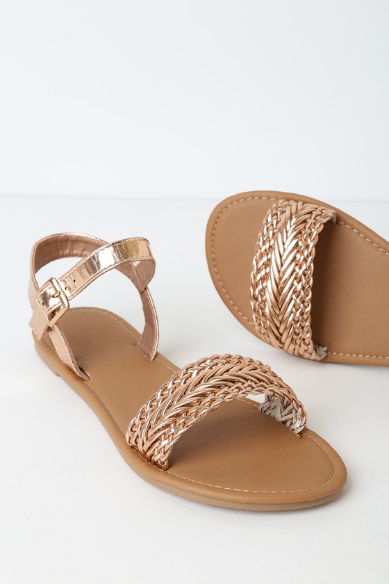 cushionaire rose gold sandals