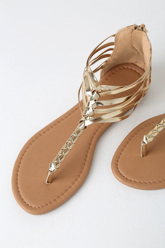shiny gladiator sandals