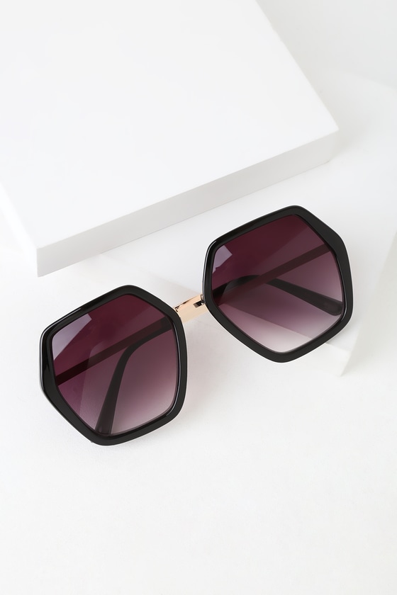 Be Alright Black Oversized Sunglasses 1