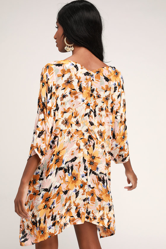 floral swim cover up