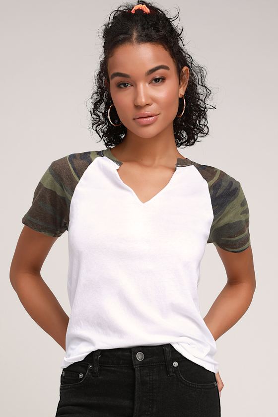 Z Supply Camo Baseball Tee - Camo Tee 